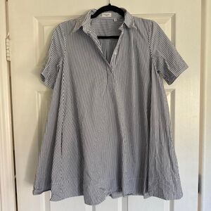 Aritzia Women's Blue and Grey Dress